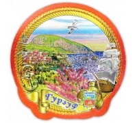 Гурзуф круг канат (FS-299) Магнит фольга c тиснением 2вида (25/300)