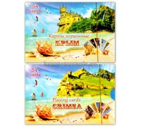 Карты игральные US 54 Крым: Судак, Ласточкино гнездо, пляж с ракушкой (CCR-103-1) уп. 200 шт.