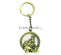 Брелок Крым (key 49-G) Ласточкино гнездо  контурное золото 12 шт./уп.