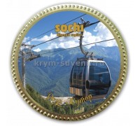 Медаль шоколадная сувенирная Сочи-3 Роза Хутор  65 гр. уп. 50 шт.