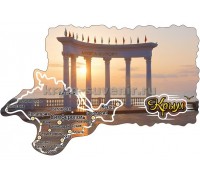 Магнит акр.контур Алушта (104-05-03)