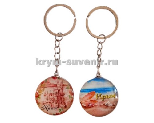 Брелок Крым (KM24-6) Ласт.гн розы+ракушка уп.12шт