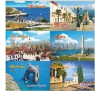 Магнит мягкий набор Крым Коллаж (13-100-2-34) горизонтальный, 6 шт.